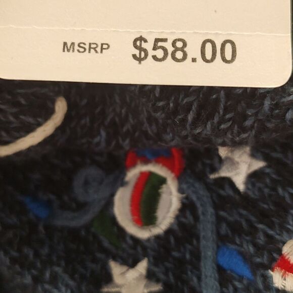 Cappagallo blue button down winter snowman holiday cardigan Sz M NWT - Picture 8 of 8